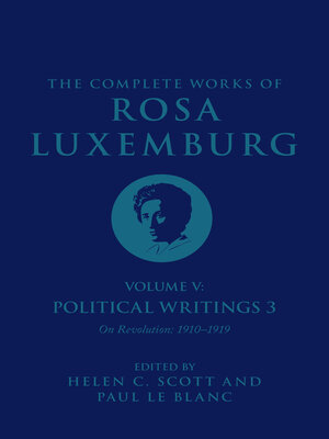 cover image of The Complete Works Volume of Rosa Luxemburg, Volume V